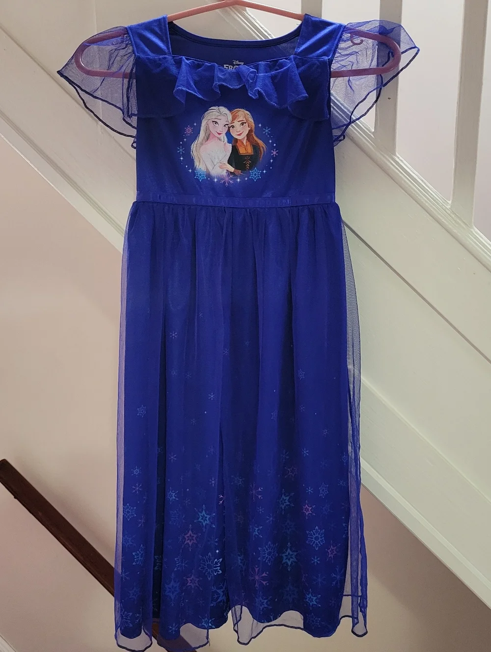 EUC DISNEY Frozen Elsa & Anna Girls Nightgown Dress - Picture 1 of 5